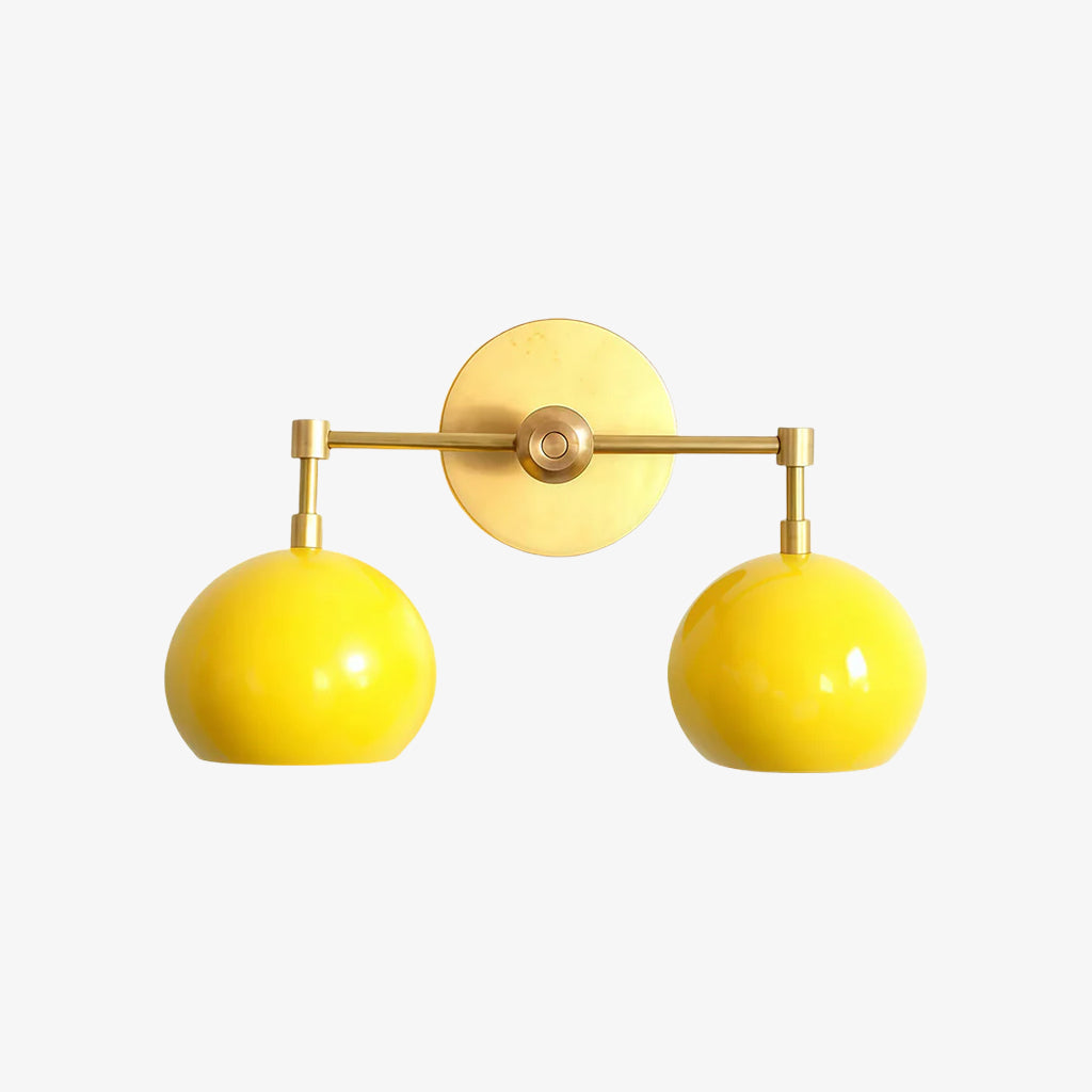 Sunshine Yellow Shades Sconce - Bubble Pop Vanity Wall Light For Bedroom