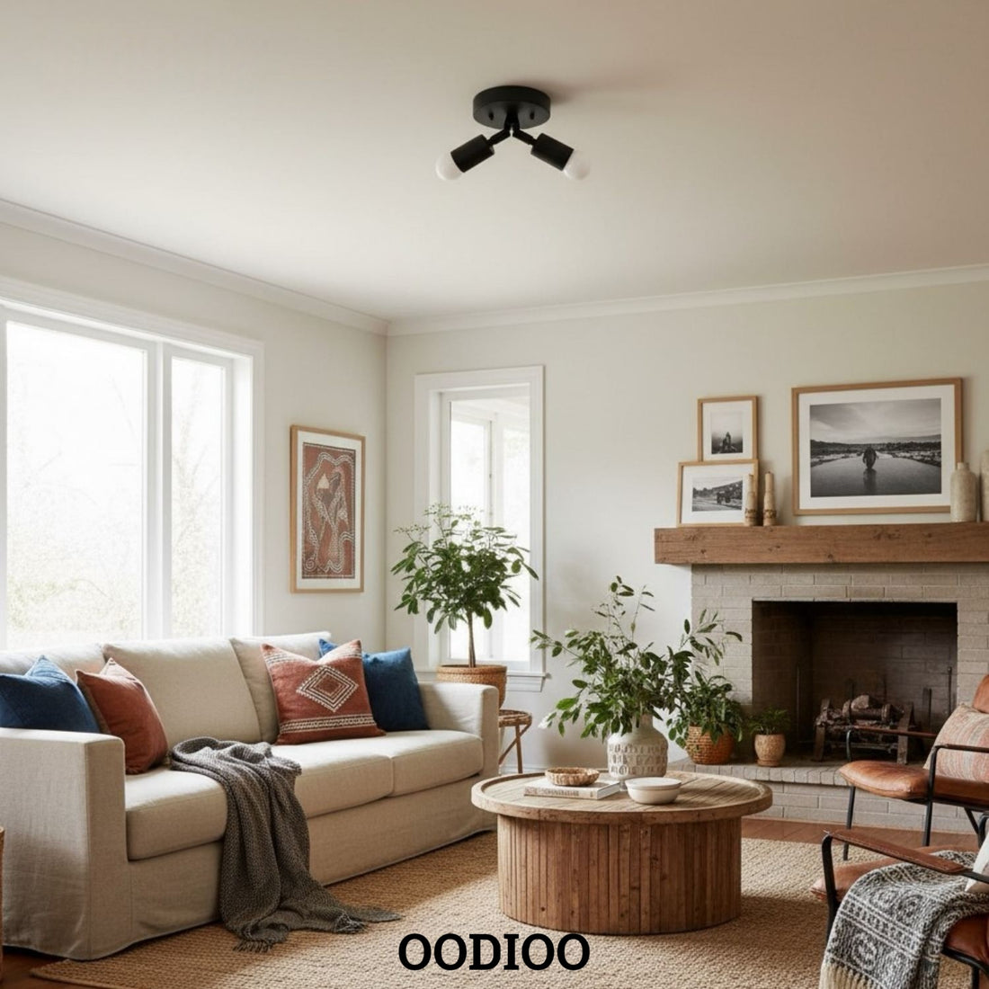 Lumen Art Deco Inspired Ceiling Lamp – Elegant Minimalist Flush Mount for Home Interiors