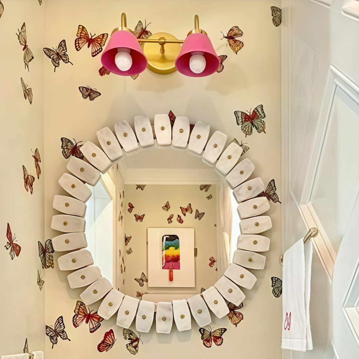 Modern Double Cone Brass Sconce - Accent Lighting For Bathroom & Hallway