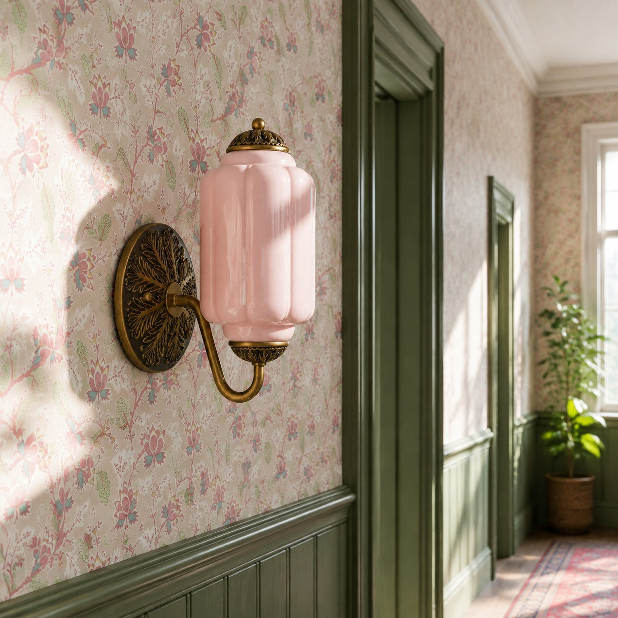 Vintage Milk Glass Sconce - Bedside Cream Eloise Wall Sconce