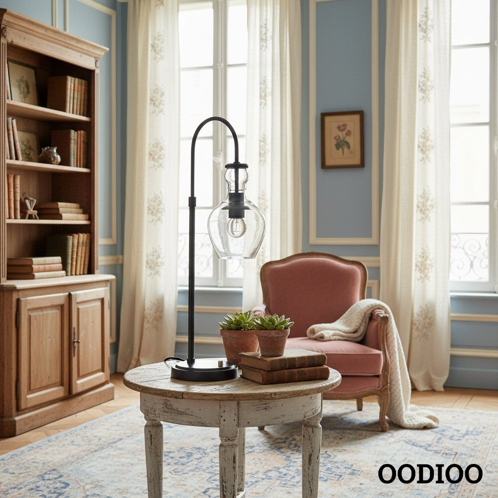 Lawson Modern Organic Glass Bronze Accents Table Lamp – Perfect for Contemporary Homes