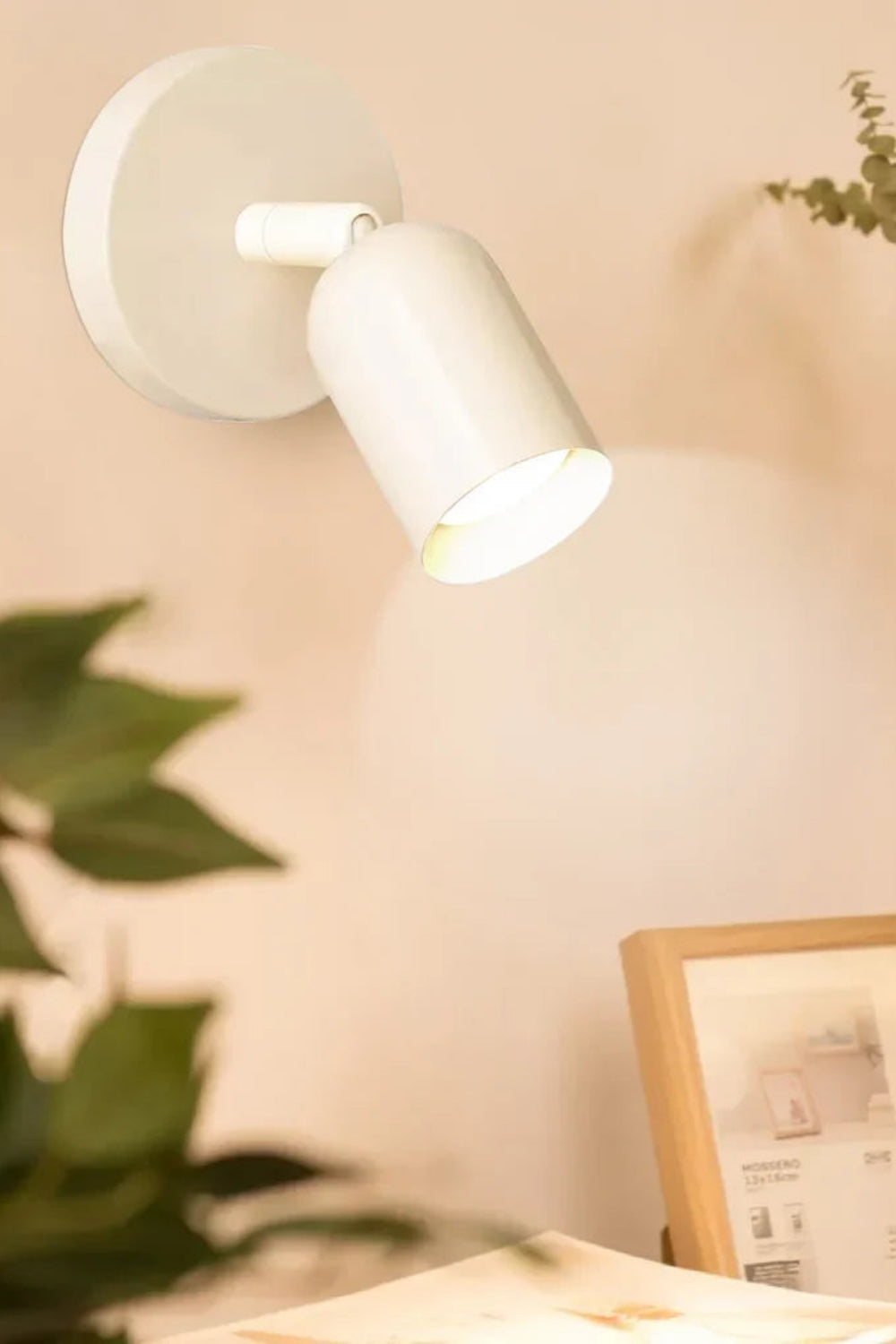 Cream Barrel Gimbal Head Wall Sconce