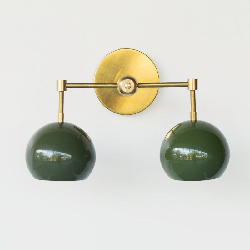 Spring Green Shades Sconce - Double Bubble Pop Vanity Wall Light