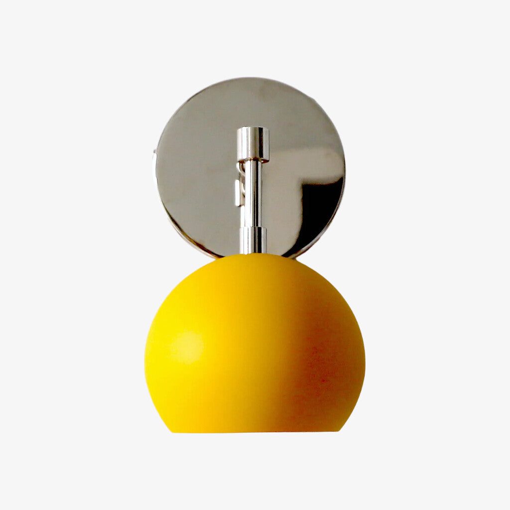 Accent Lighting Globe Wall Sconce in Sunshine Yellow