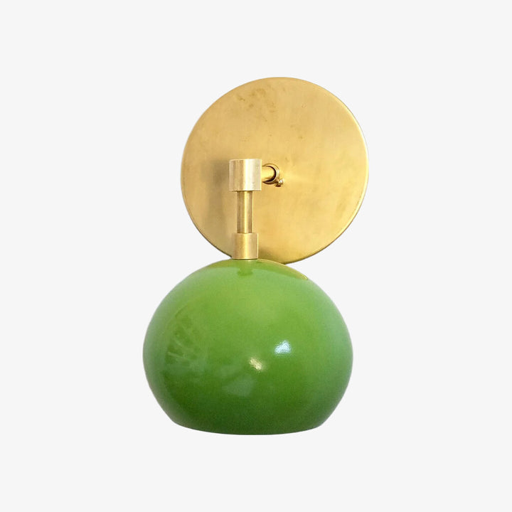 Vintage Inspired Spring Green Globe Wall Sconce