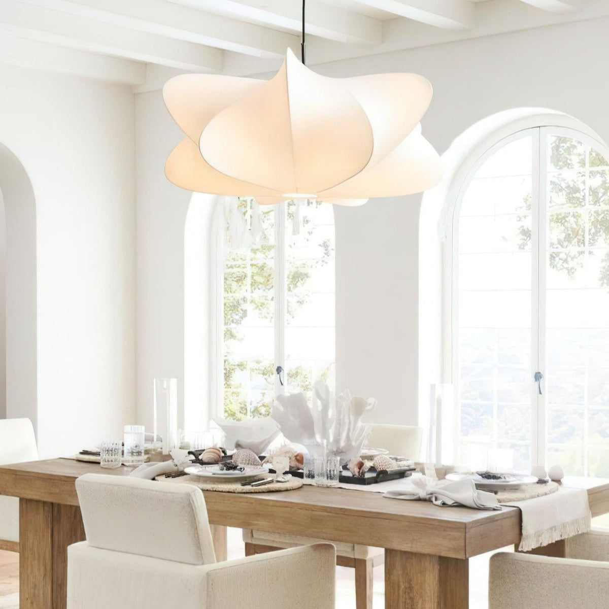 Modern Cirrus Cocoon Pendant Light – Silk Cloud Lamp in Wabi Sabi Style