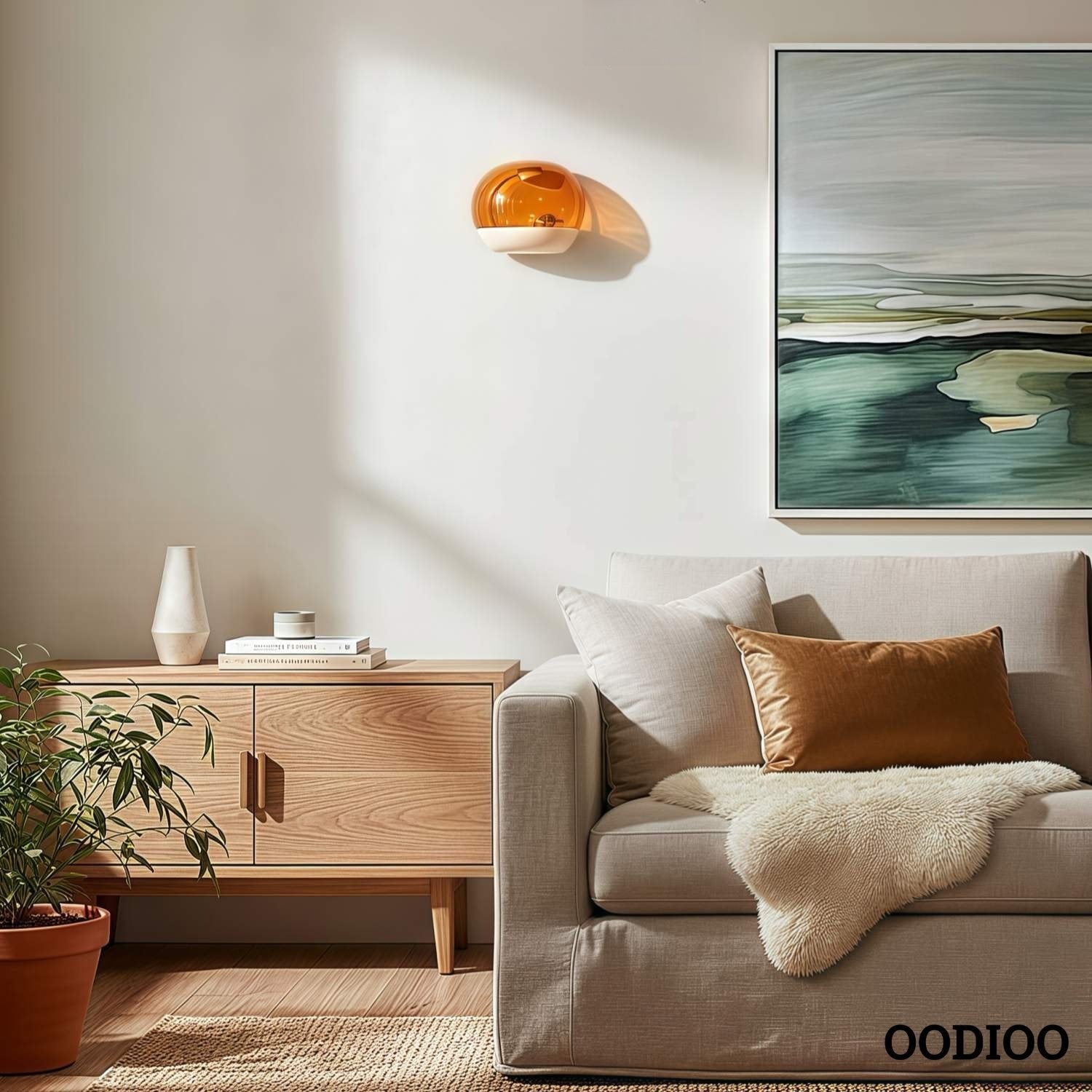 Mushroom Macaron Wall Lamp – Colored Glass Sconce for Bedroom