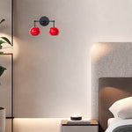 Load image into Gallery viewer, Red Loa Wall Sconce - Double Ball Shades Bathroom Wall Light

