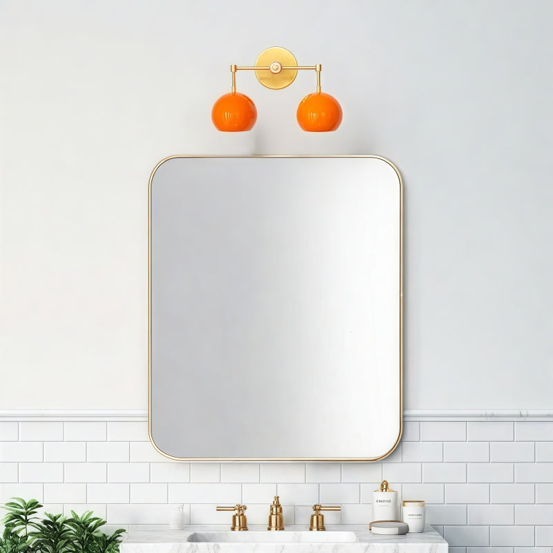 Orange Peel Loa Wall Sconce - Double Bubble Vanity Bath Wall Light