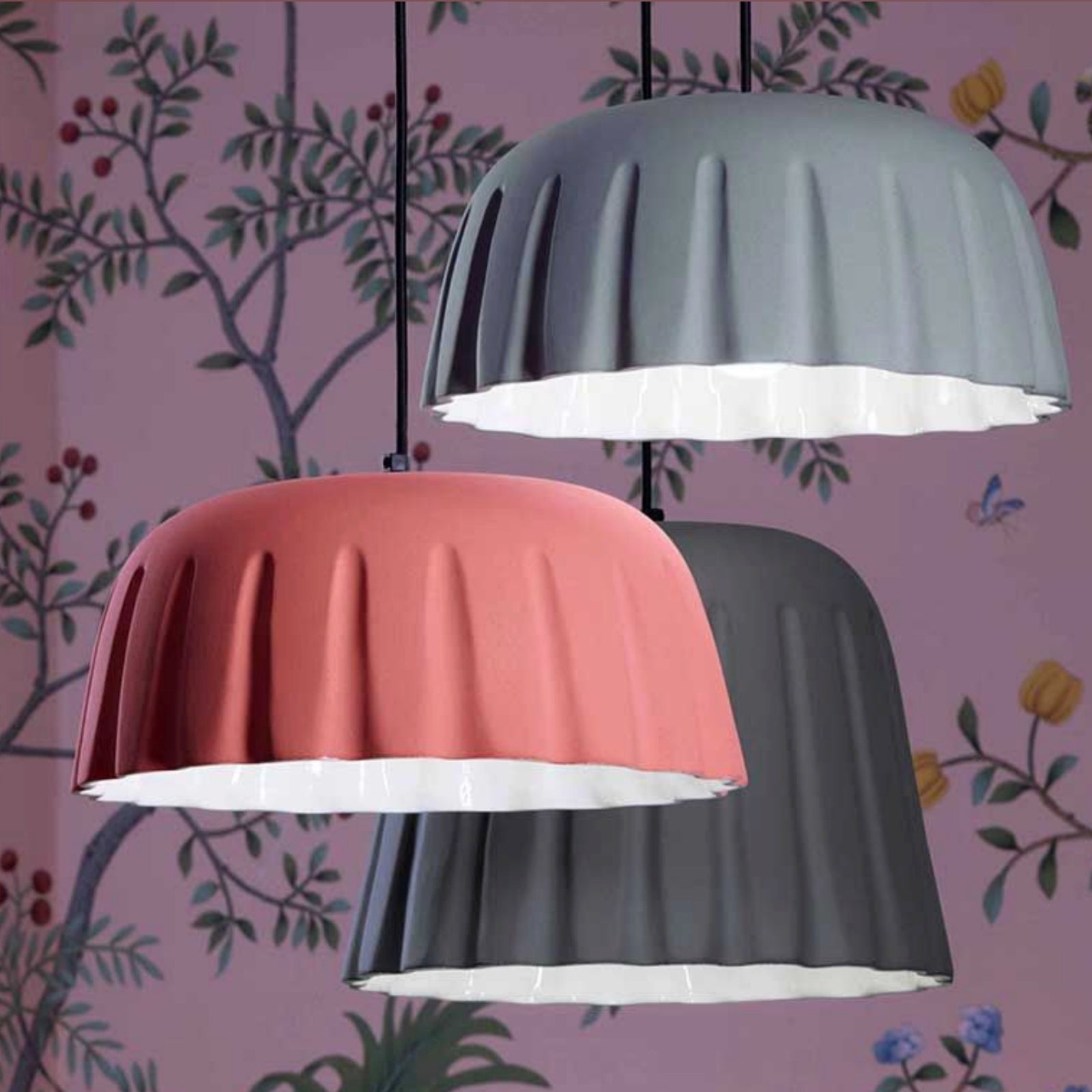 Contemporary Pudding Inspired Design Ceramic Pendant Lamp