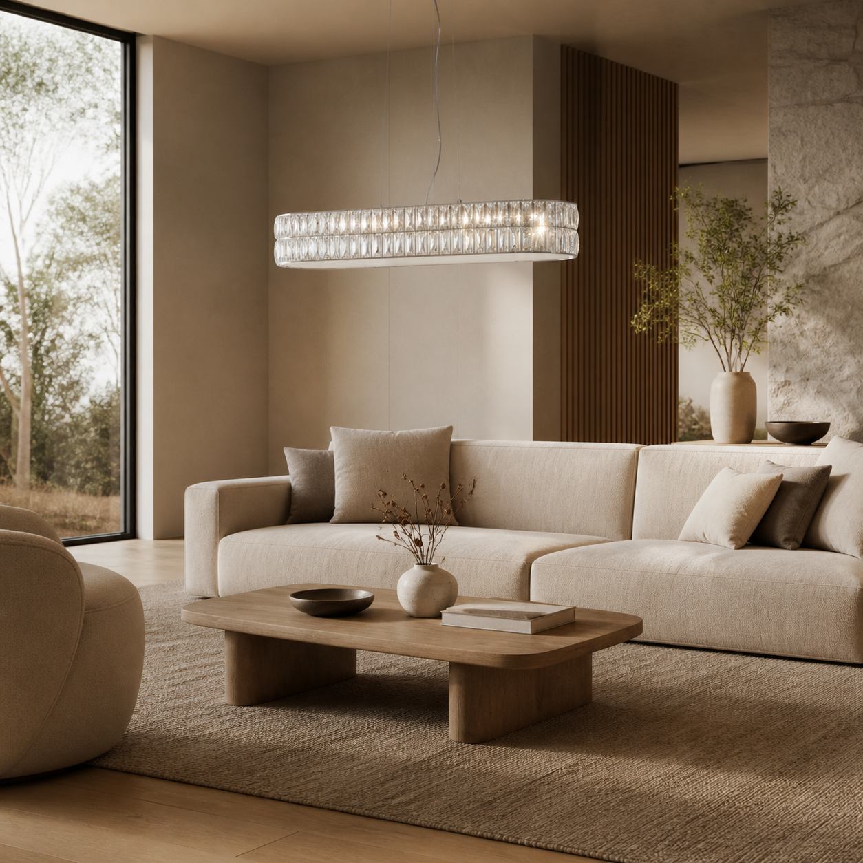 Glomara Style Geometric Crystal Pendant Light – Glamorous Dining Room Centerpiece