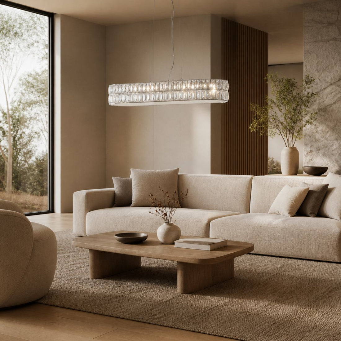 Glomara Style Geometric Crystal Pendant Light – Glamorous Dining Room Centerpiece