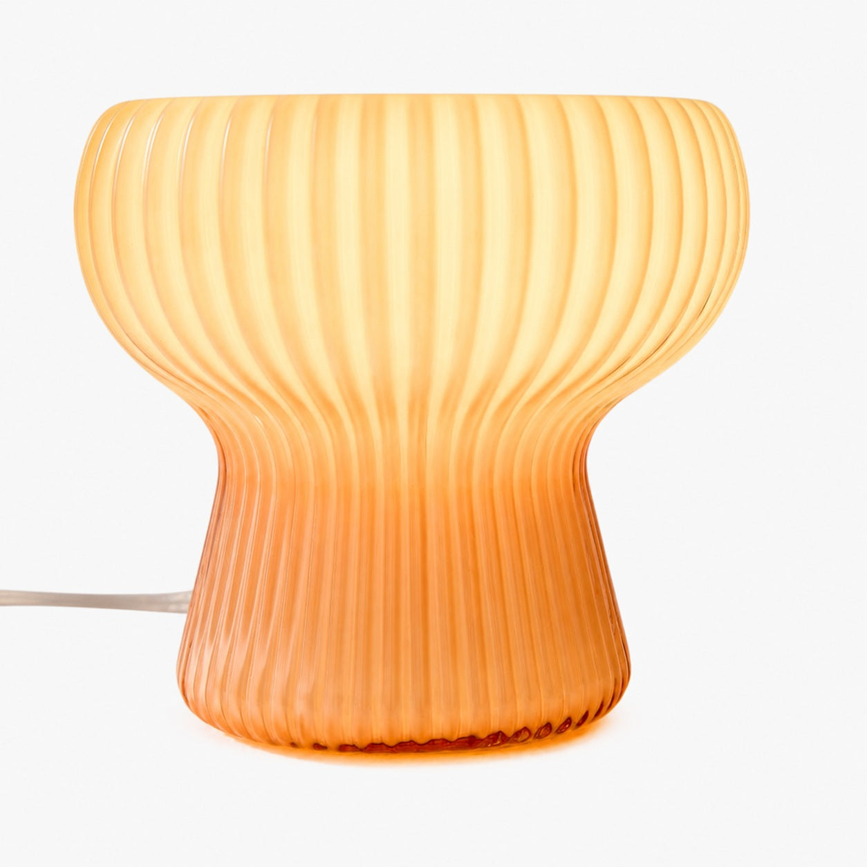 Novarise Ribbed Glass Table Lamp – Textured Glass Accent Lighting