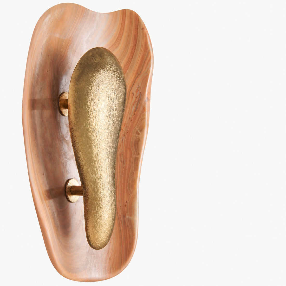 Oyster Hammered Onyx Sconce