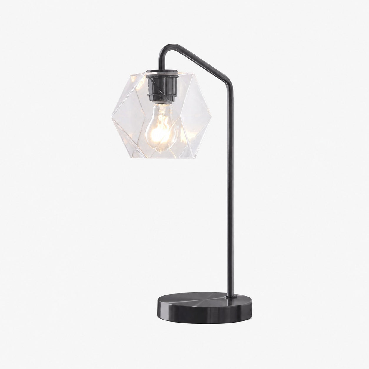 Talvior Luminous Geometric Faceted Glass Table Lamp