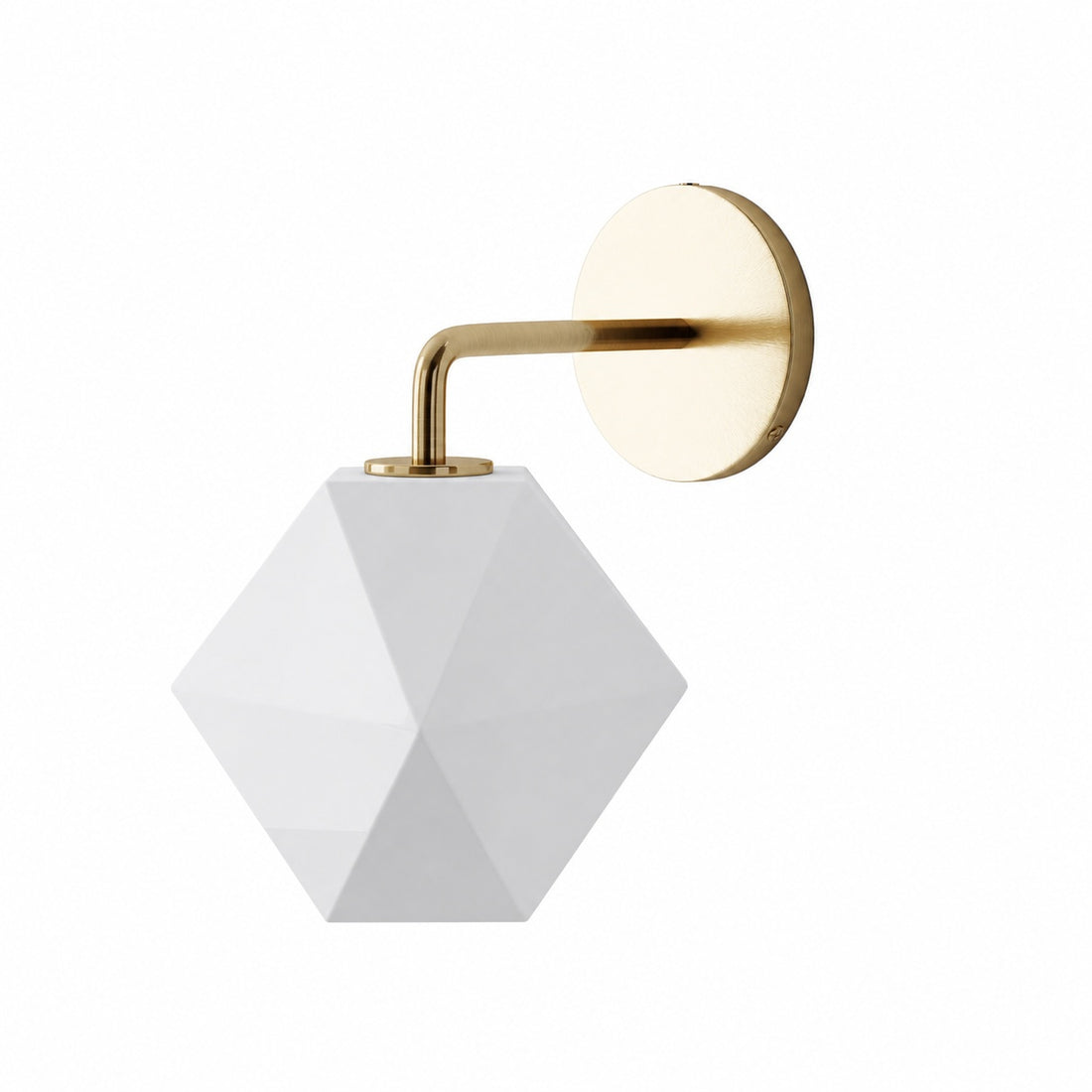Talvior Geometric Modern Bathroom Sconce - Faceted Shade Light in Luxe Finishes