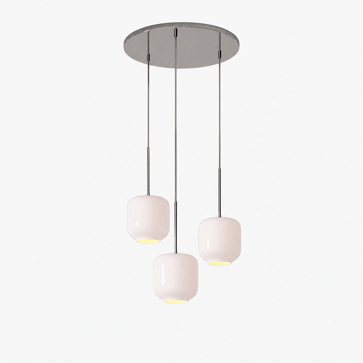 Lumivelle Pebble Glass Chandelier - 3-Light Modern Pendant Style