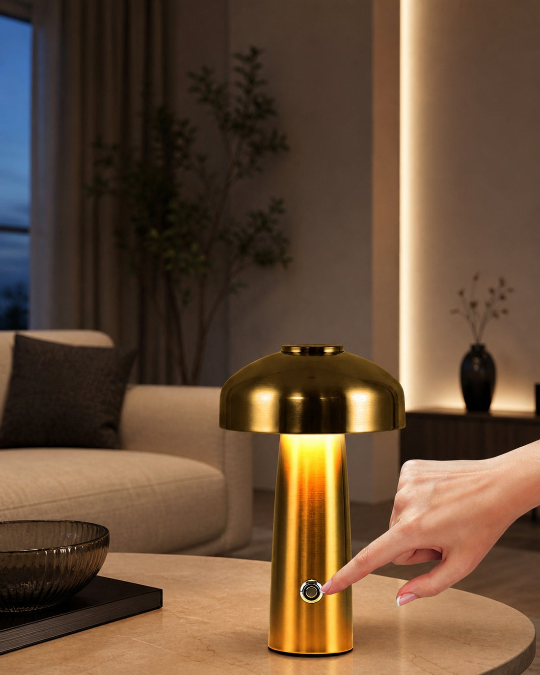 Leon Mushroom Table Lamp (built-in battery)