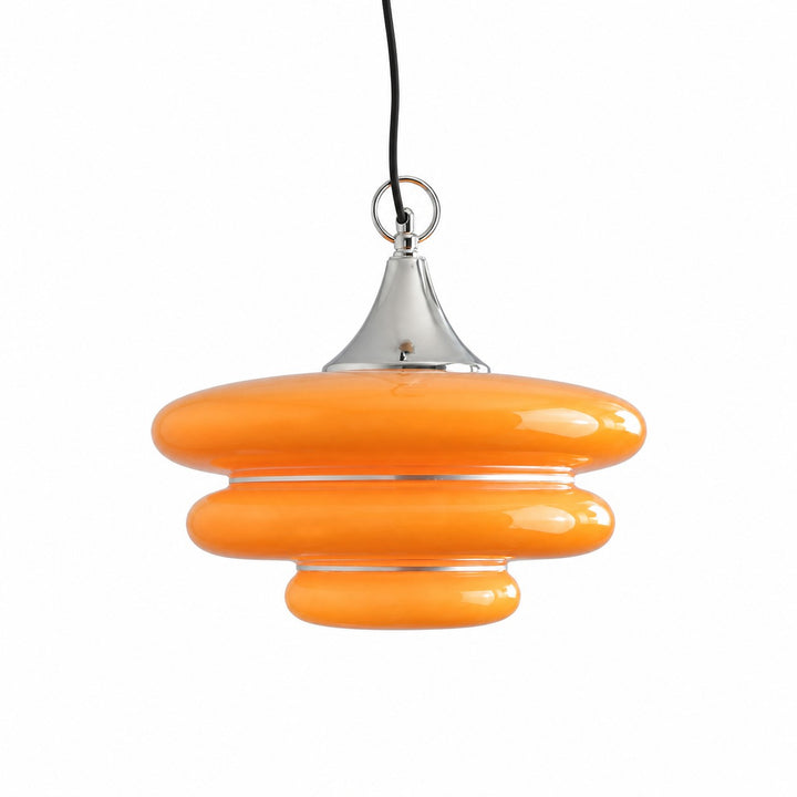 Orange Layered Glass Pendant Light