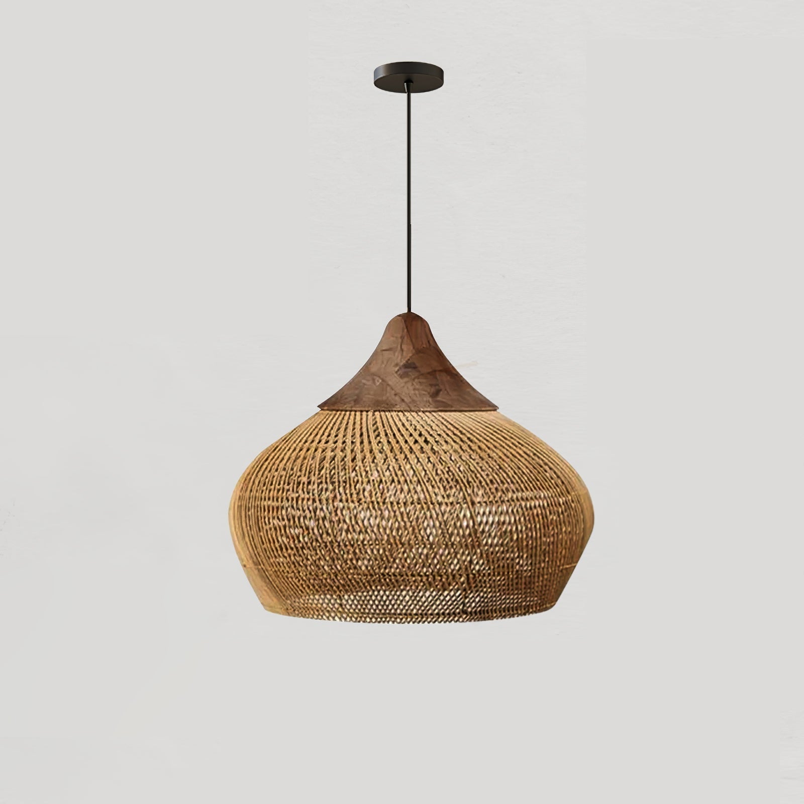 Harp Braided Rattan Pendant Lamp