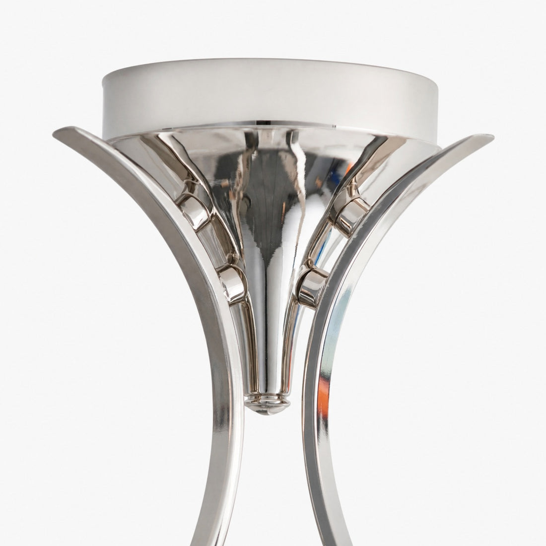 Foline 3-Light Ceiling Fixture with Sweeping Arms - Polished Nickel Semi-Flush for Dining or Entry