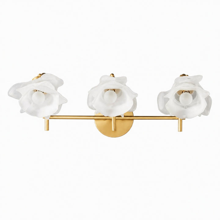 Revalis Glass Flower Vanity Sconce – Modern Floral Wall Light