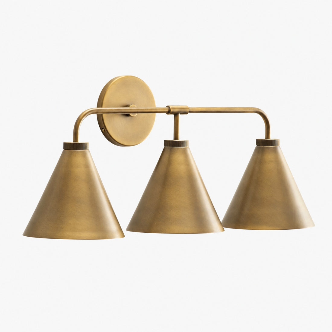 Korvi Iron Tapered Sconce Light - Wall Fixture in Black or Brass