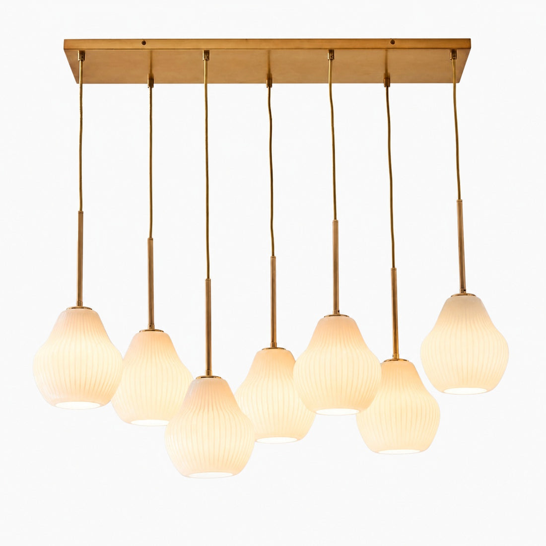 Rivrona Contemporary 7-Light Chandelier - Modern Glass Lighting for Dining Rooms