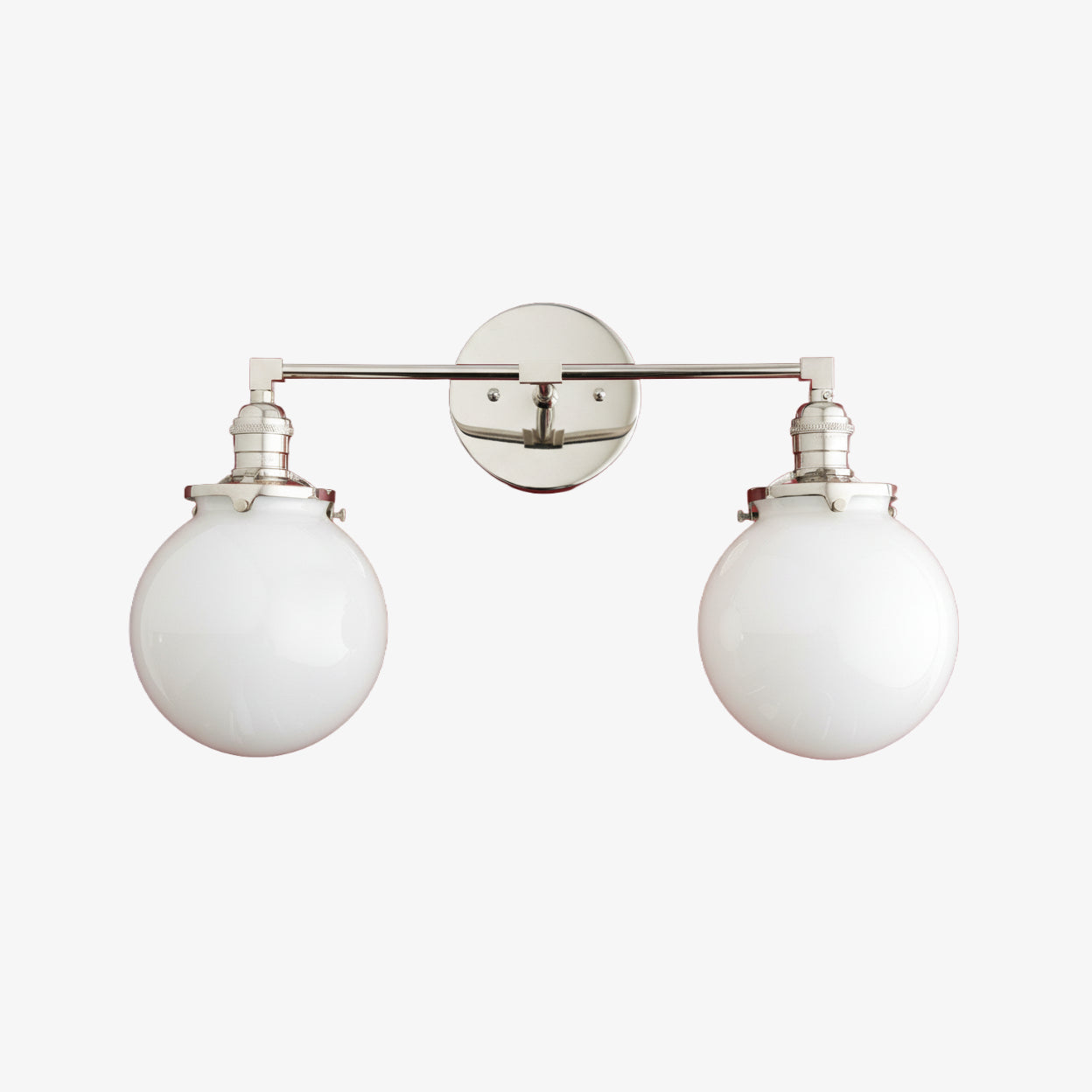 Lumio Globe Glass Globe Vanity Light - Modern Two Light Bathroom Sconce