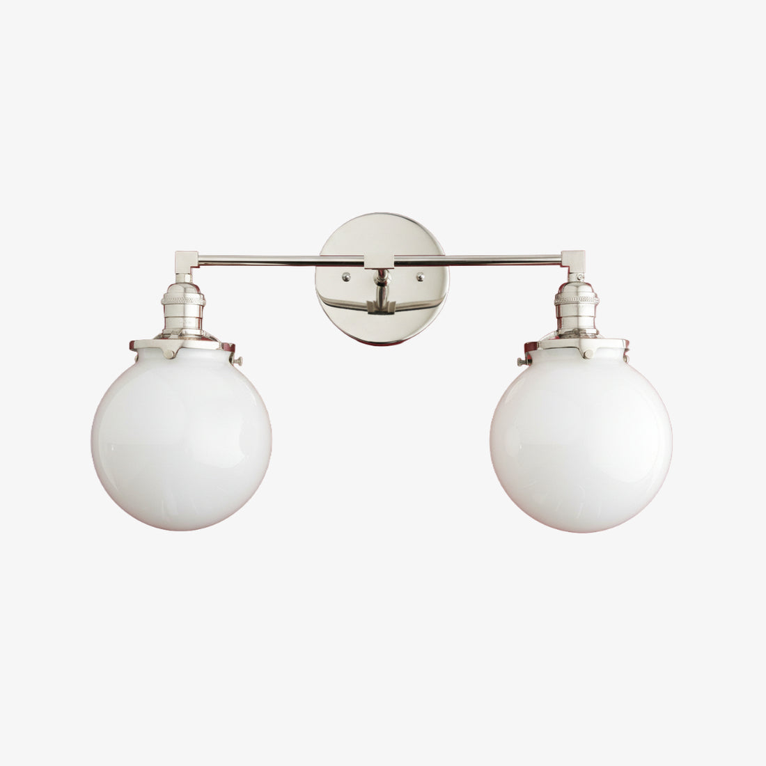 Lumio Globe Glass Globe Vanity Light - Modern Two Light Bathroom Sconce