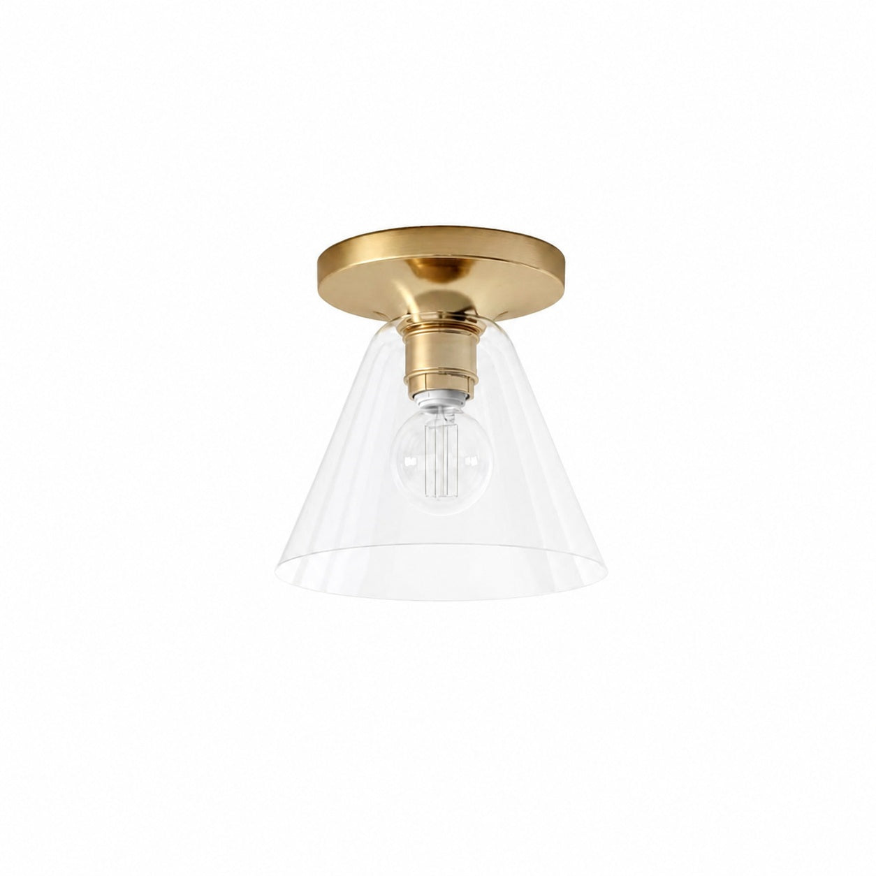Conica Cone Flush Mount – Glass Ceiling Light for Modern Spaces