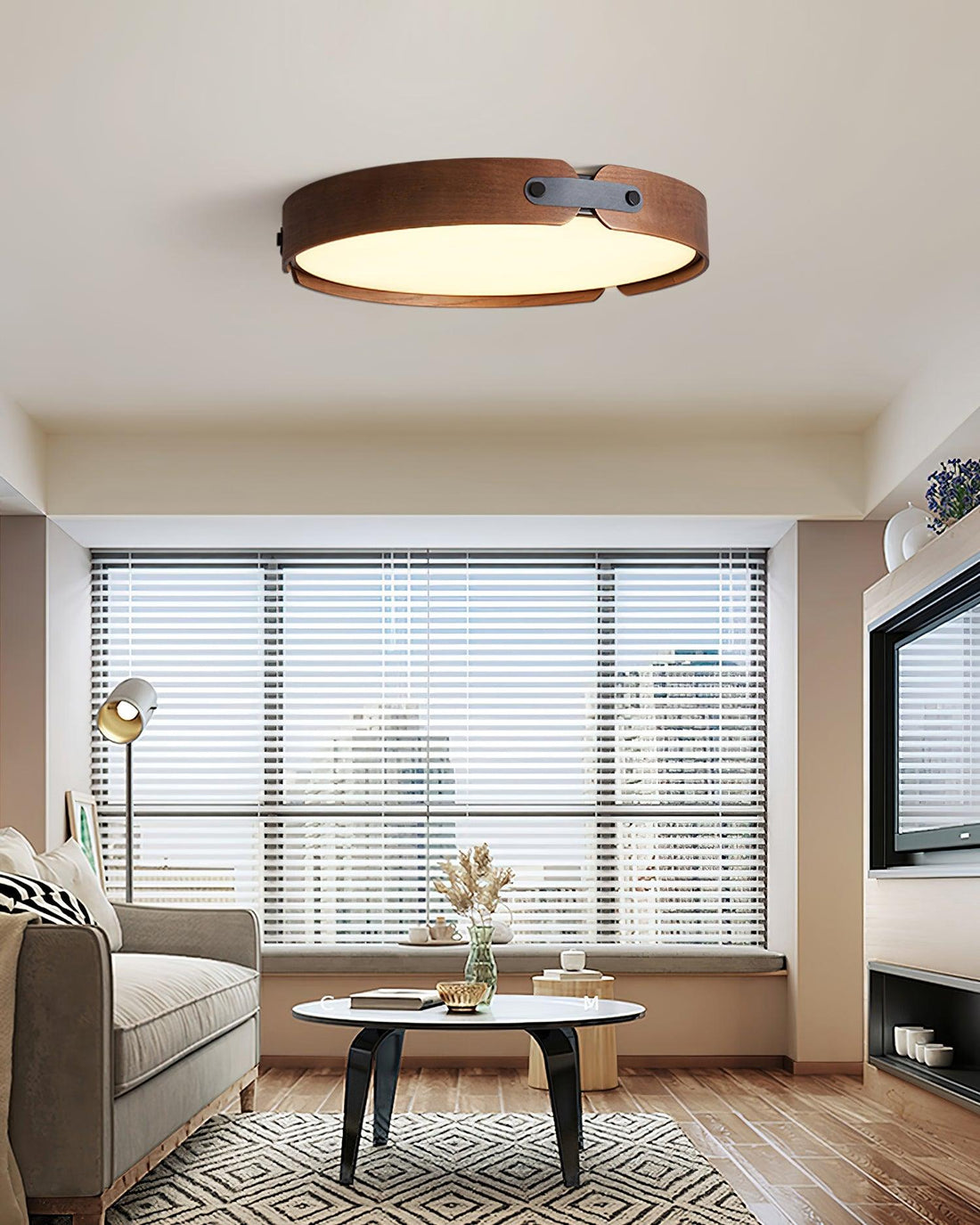Drum Design Flush Mount Lighting