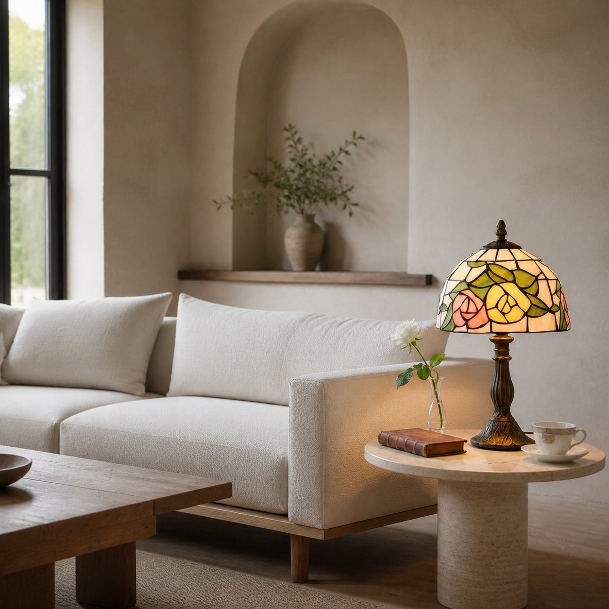 TF Harken Decorative Jewel Table Lamp - Stunning Glass Design Perfect for Bedroom or Living Room
