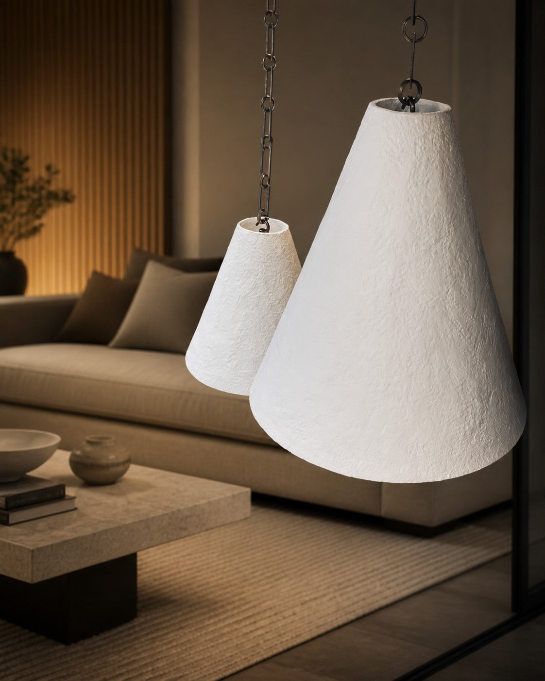 White Plaster Pendant Lamp