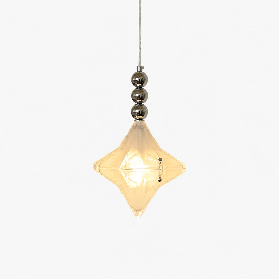 Art Deco Astris Elara Star Pendant Light – Frosted Glass Pendant with Geometric Style