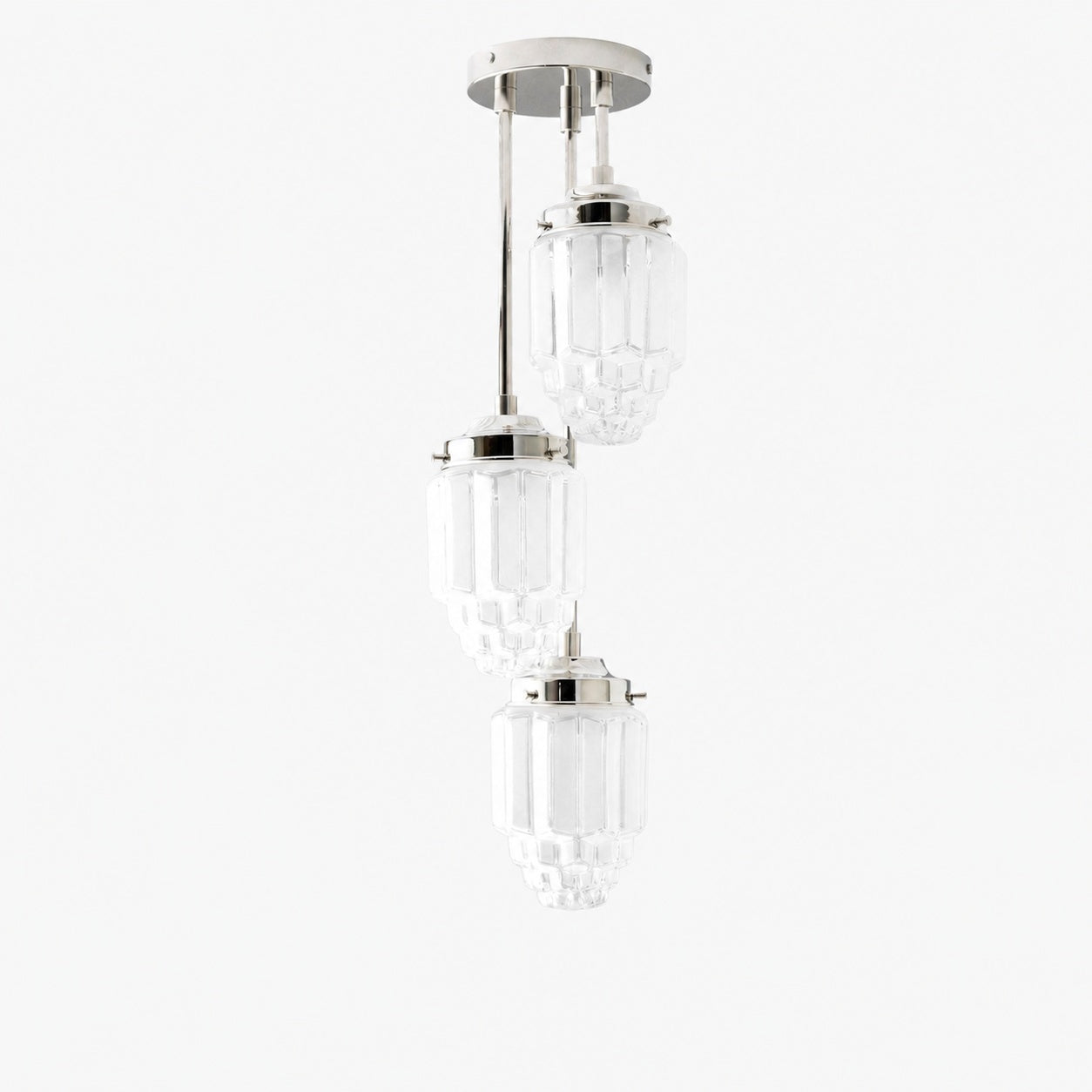 Tierlux Glass Pendant Light - Art Deco Globe Design