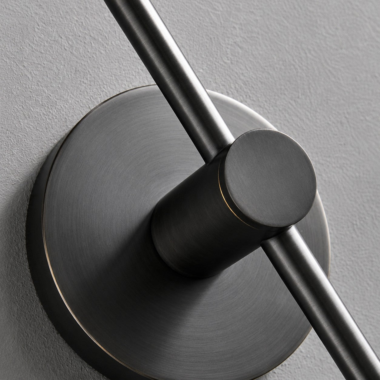 Modern Copper Bathroom Wall Sconce with Glass Tube Shade
