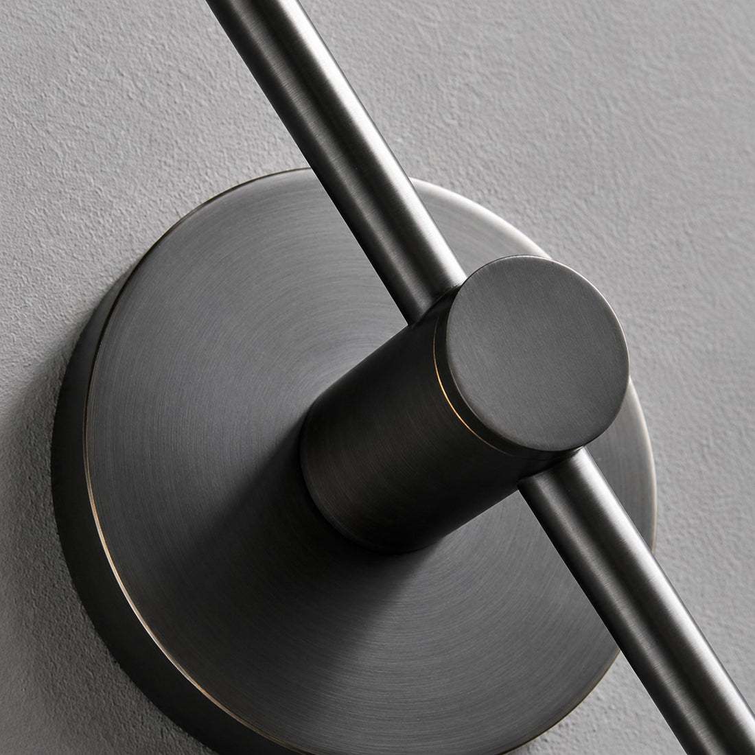 Modern Copper Bathroom Wall Sconce with Glass Tube Shade