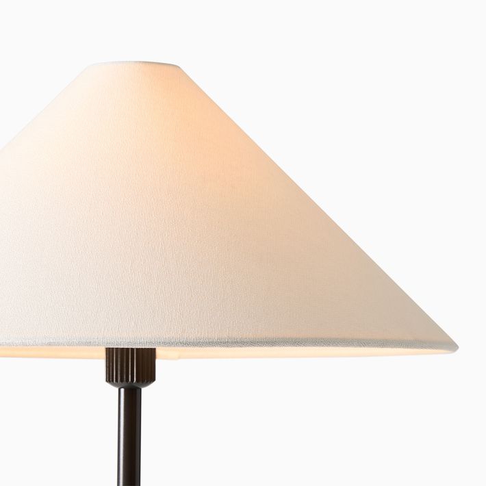 Diora Table & Floor Lamps - Linen Shade Modern Linear Style Sophisticated Accent