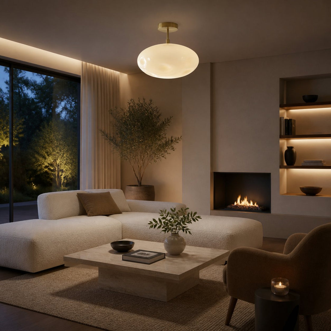 Orra Ceiling Lamp – Sculptural Globe Design Modern Minimalist Versatile for Living Room