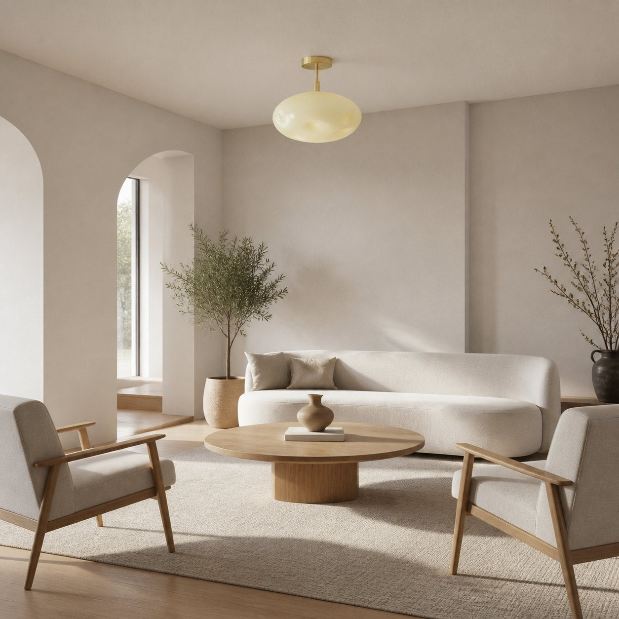 Orra Ceiling Lamp – Sculptural Globe Design Modern Minimalist Versatile for Living Room