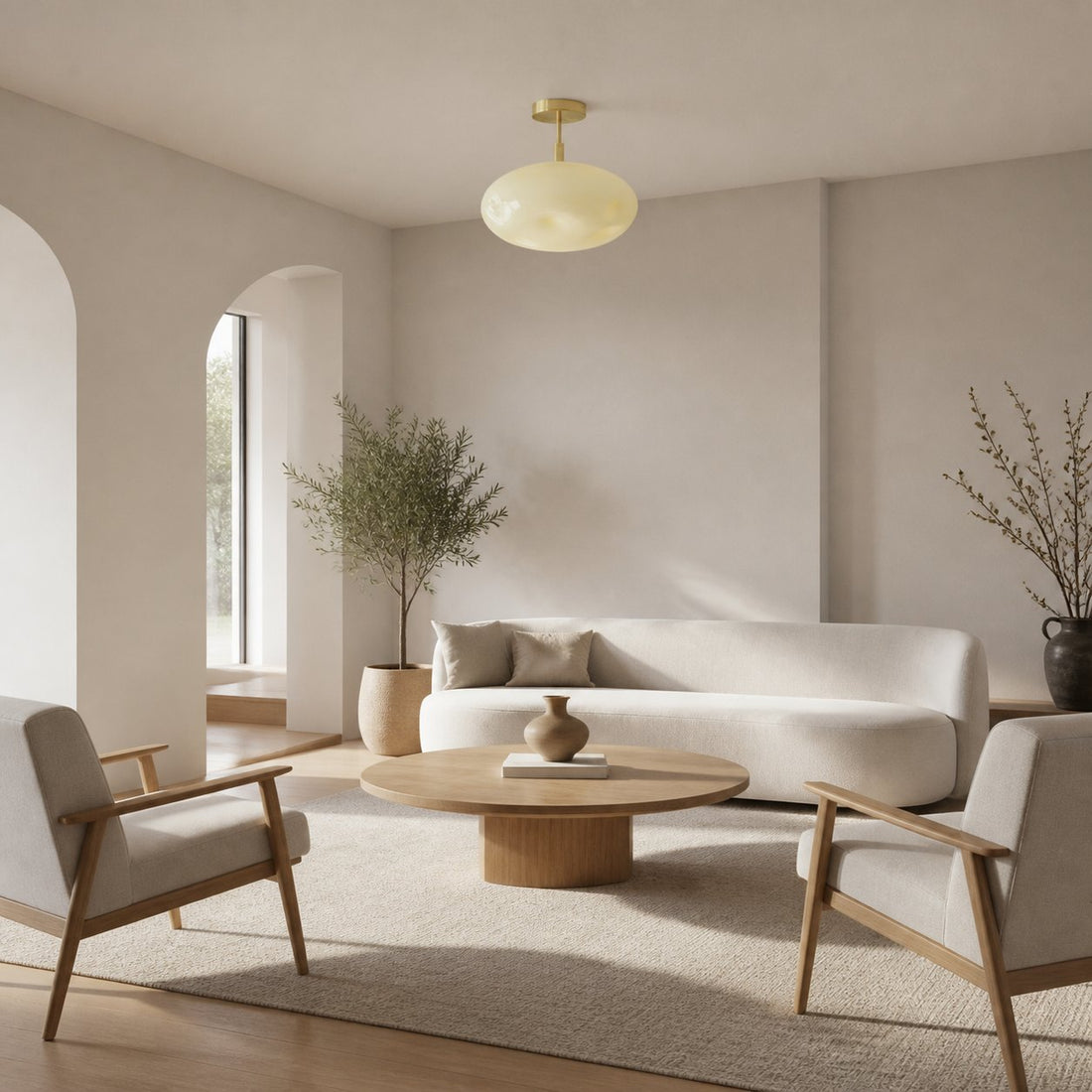 Orra Ceiling Lamp – Sculptural Globe Design Modern Minimalist Versatile for Living Room