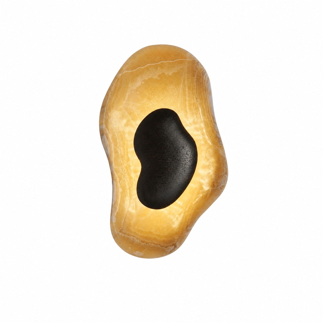 Oyster Hammered Onyx Sconce