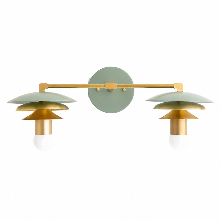 Artivo Layered Brass Vanity Light - Modern Sleek Style Home Bath Accent