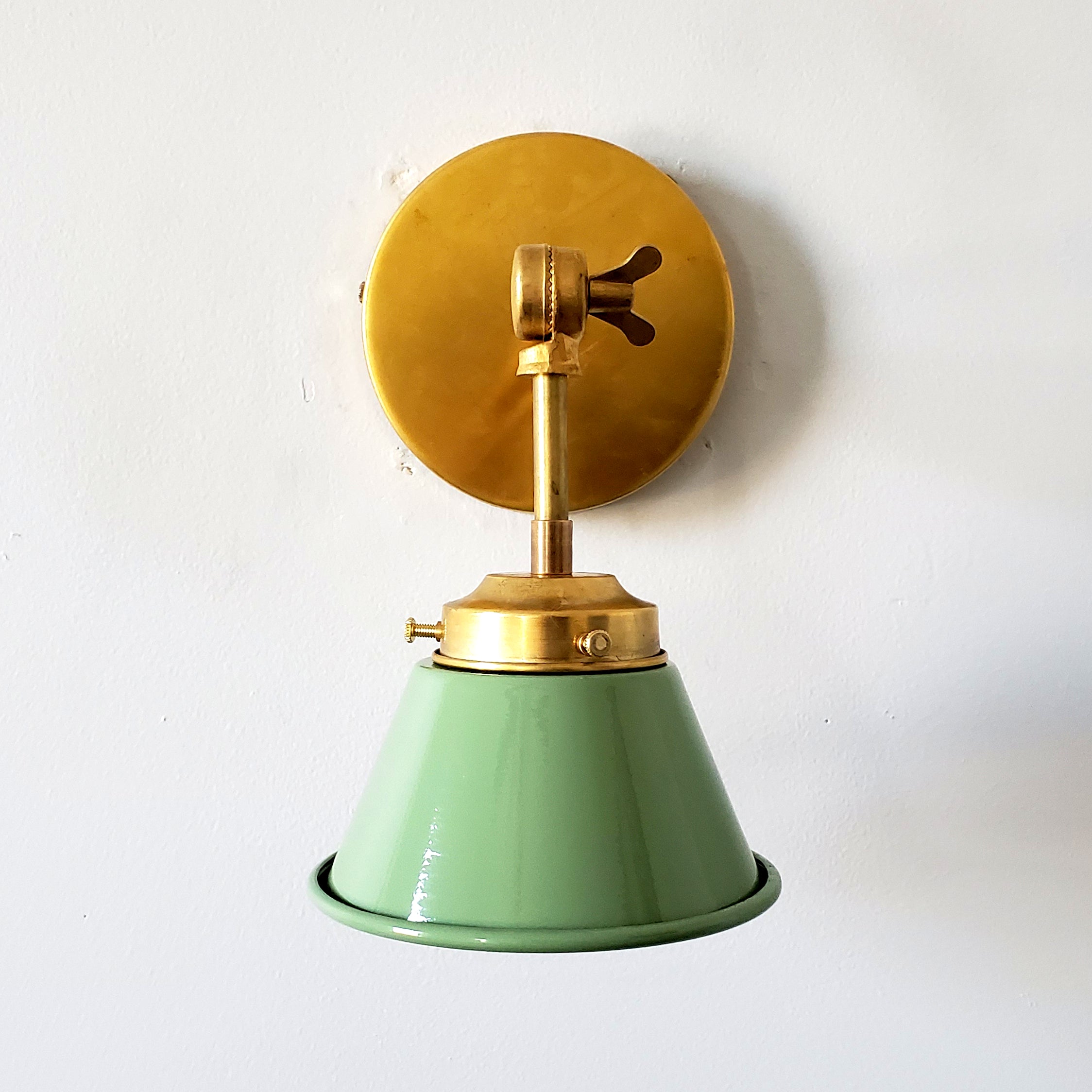Modern Cone With Elegant Swivel Mechanism Brass Wall Lamp