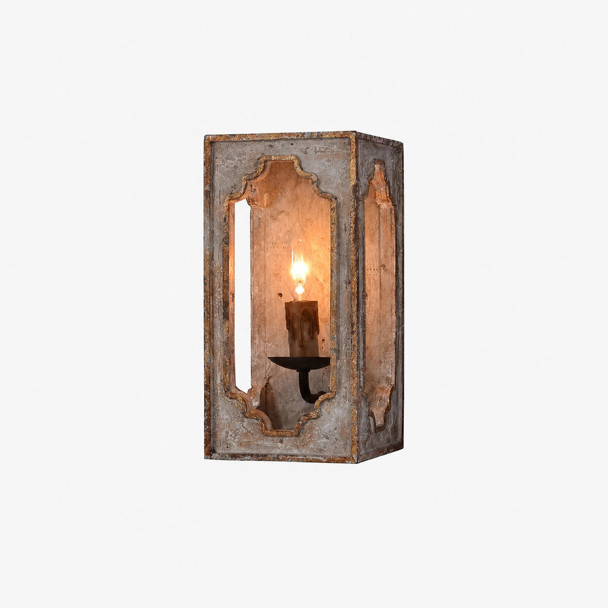 Boho Rustic Cube Sconce