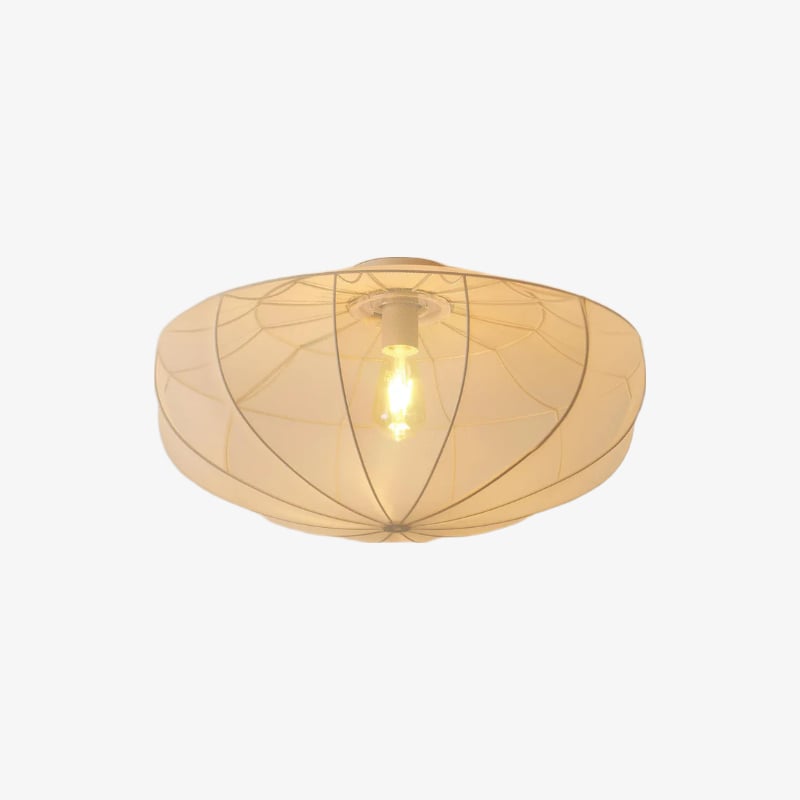 Lumifil Draped Mesh Ceiling Light – Boho Rustic Textured Shade Lamp for Living Room or Bedroom