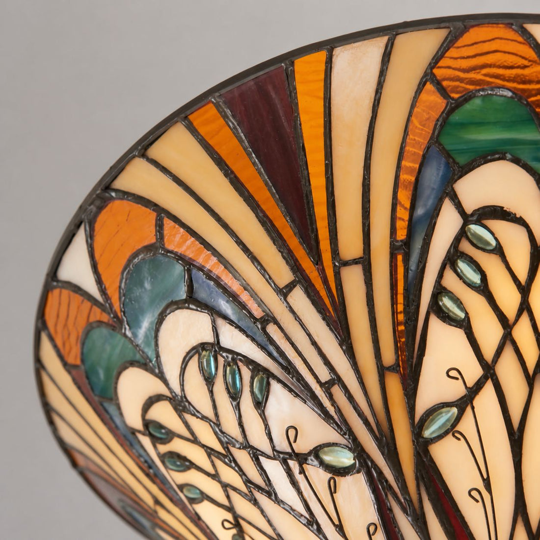 TF Hector Ceiling Light – Handcrafted Stained Glass Design Semi‑Flush or Pendant Fixture for Home