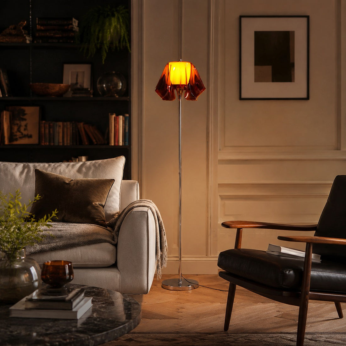 Bauhaus Acrylic Flower Floor Lamp for Living Rooms