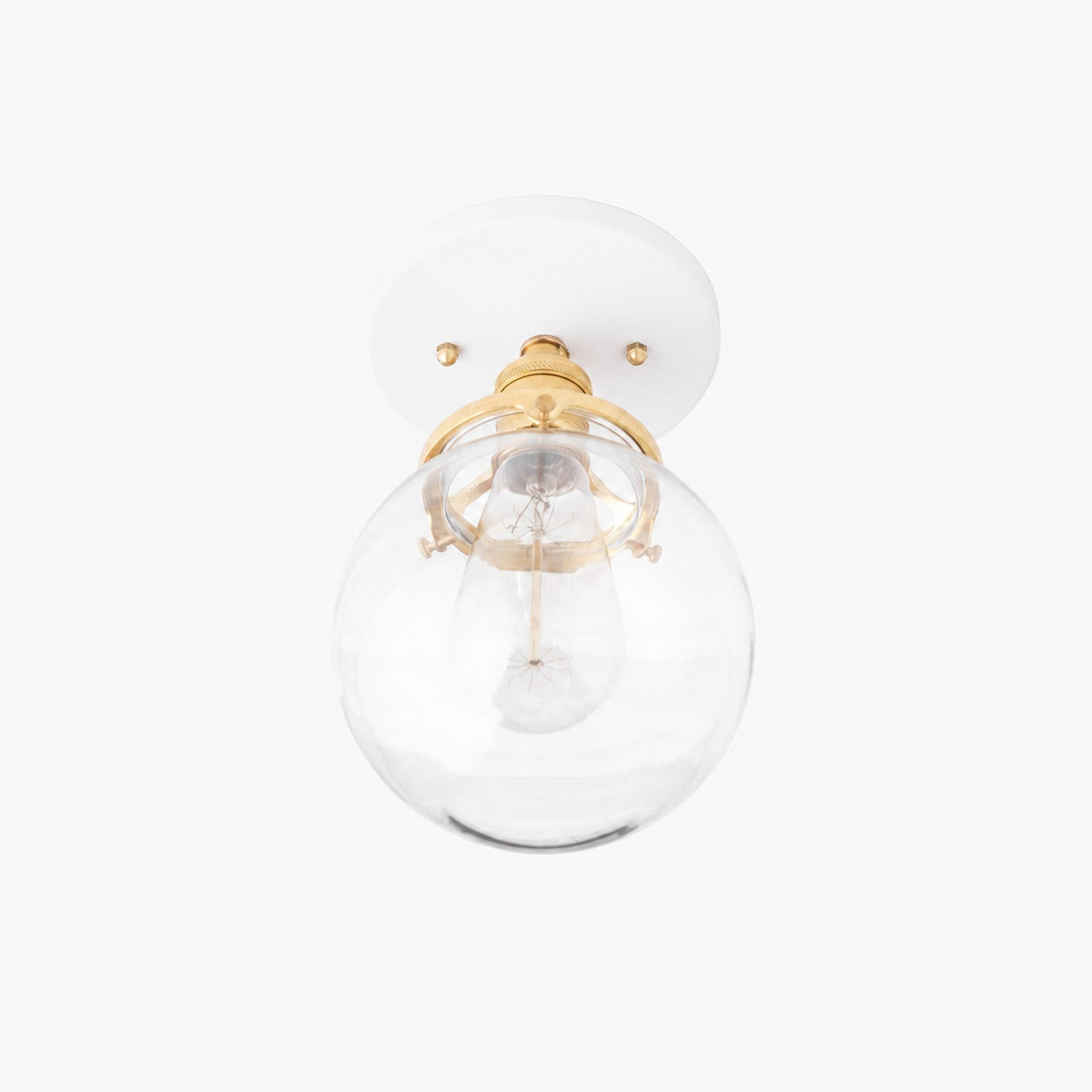 Glorica Glass Retro Globe Ceiling Light - Vintage Industrial Home Lighting